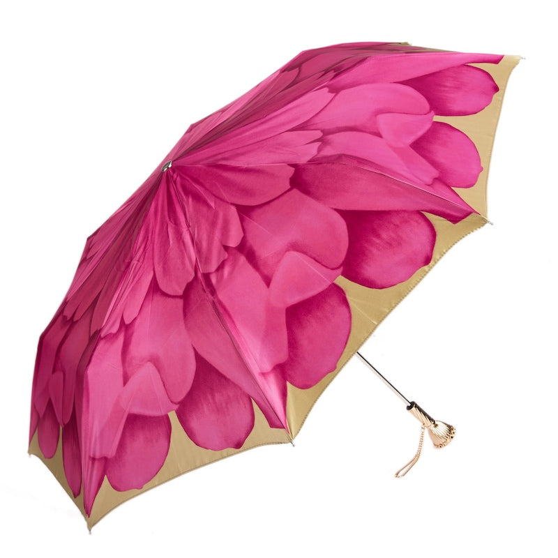 Pink Dahlia Folding Umbrella - PASOTTI
